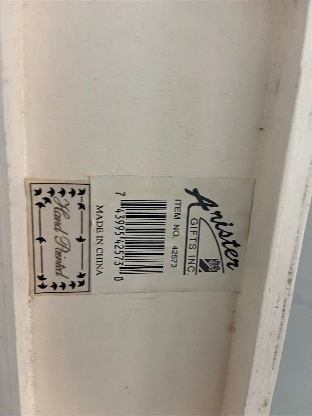 Hand-Painted Cream and Gray Kids Jewelry Armoire